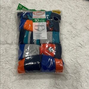 🔥🔥Wonder Nation Men's Briefs 10-Pack - Blue, Orange, Gray